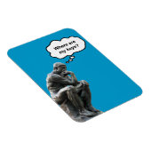 Grappige Rodin's Denker Beeld - Waar Zijn Mijn Sle Magneet (Rechterzijde)