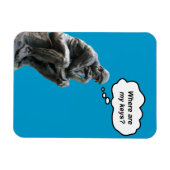 Grappige Rodin's Denker Beeld - Waar Zijn Mijn Sle Magneet (Horizontaal)