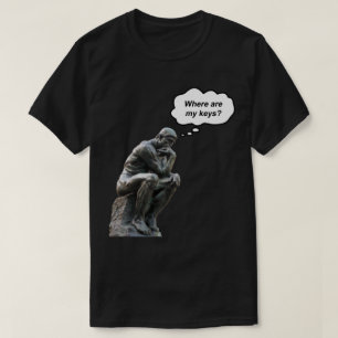 Grappige Rodin's Denker Beeld - Waar Zijn Mijn Sle T-shirt