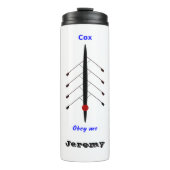 Grappige roeibus aan de leiding sport thermosbeker (Voorkant)