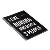 Grappige roeicadeaus voor haar bemanning notitieboek (Rechterzijde)