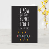 Grappige roeier kaarten boot vintage roeiclub vrou (Gele Bloem)