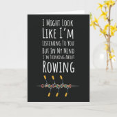 Grappige Roeier Kaarten Roeien Crew Sport Vrouwen  (Gele Bloem)