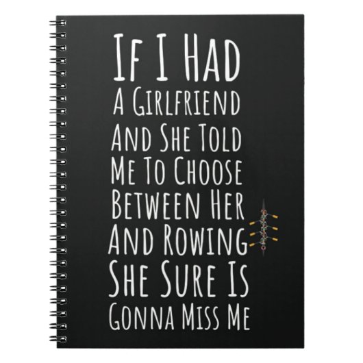 Grappige roeigeschenken voor mannen Roeier Crew Sp Notitieboek (Voorkant)