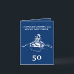 Grappige Roeivrouw Blauwe Zuster 50ste Verjaardag Kaart<br><div class="desc">Grappige Roeivrouw Blauwe Zuster 50ste verjaardag, een grappig ontwerp bedoeld voor elke zus op haar verjaardag. Als u op zoek bent naar een aantal leuke zus verjaardagskaarten, zus verjaardagskaarten of vijftigste zus verjaardagskaarten, dit is wat je nodig hebt. Het ontwerp is voorzien van een eenvoudige witte vrouw omtrek roeien, plus...</div>