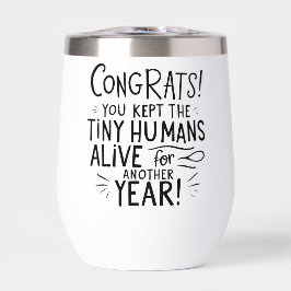 Grappige roestvrij stalen wijnbeker - Duurzaam rei