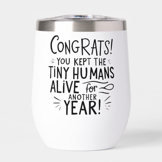 Grappige roestvrij stalen wijnbeker - Duurzaam rei (Voorkant)