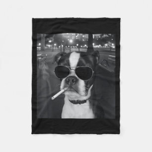 Grappige Roken Hond Meme Sigaret Gen Z Meme Hond L Fleece Deken
