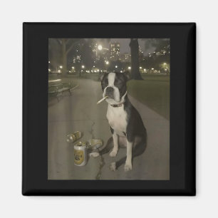 Grappige Roken Hond Meme Sigaret Gen Z Meme Hond L Magneet