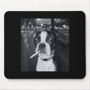 Grappige Roken Hond Meme Sigaret Gen Z Meme Hond L Muismat