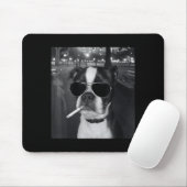 Grappige Roken Hond Meme Sigaret Gen Z Meme Hond L Muismat (Met muis)