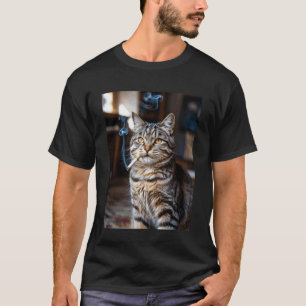 Grappige Roken Kat Meme Retro 90s Grunge Grap voor T-shirt