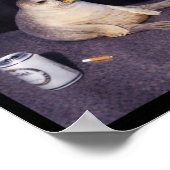 Grappige rokende zeehond meme  poster (Hoek)