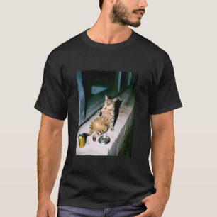 Grappige Rokerige Kater Kat Meme T-shirt