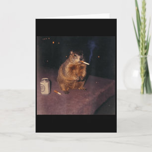 Grappige Rokkende Bosmarmot Sigaret Gen Z Retro Me Kaart