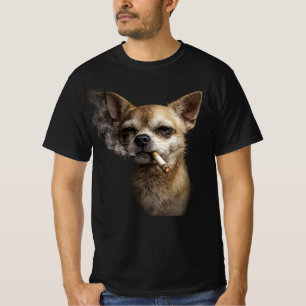 Grappige Rokkende Chihuahua — Vintage Y2K Grunge H T-shirt