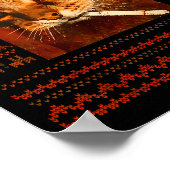 Grappige Rokkende Kat Meme Kerst Onooglijk Voor Ma Poster (Hoek)