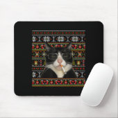 Grappige Rokkende Kat Meme Kerst Ugly Sweater Kat Muismat (Met muis)