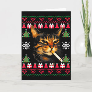 Grappige Rokkende Kat Meme Lelijke Kersttrui Voor Kaart