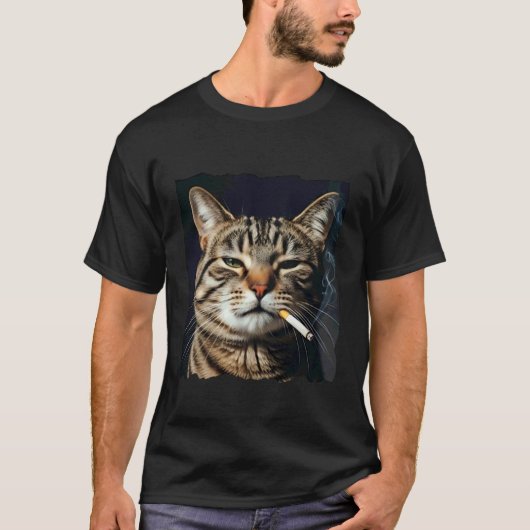 Grappige Rokkende Kat Sarcasme Meme T-shirt (Voorkant)