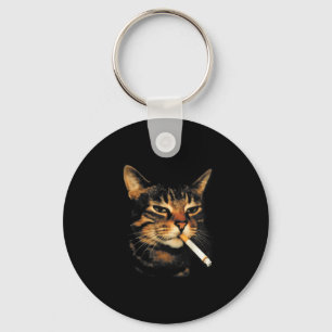 Grappige Rokkende Kat Sigaret Kitten Meme Stomme H Sleutelhanger