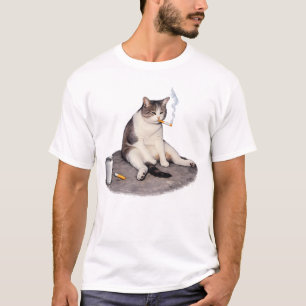Grappige Rokkende Kat, Sigaret Kitty Gen Z Meme, K T-shirt