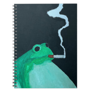Grappige Rokkende Kikker Excentrieke Meme Di Notitieboek