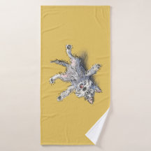 Grappige Rollende Schnauzer Handdoek
