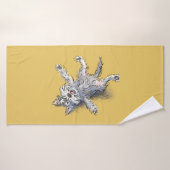 Grappige Rollende Schnauzer Handdoek (Badhanddoek)