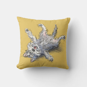 Grappige Rollende Schnauzer Knuffel Kussen