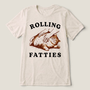 Grappige Rollende Vetkatten Lieve Vette Tabbykat Tri-Blend Shirt