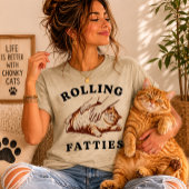 Grappige Rollende Vetkatten Lieve Vette Tabbykat Tri-Blend Shirt