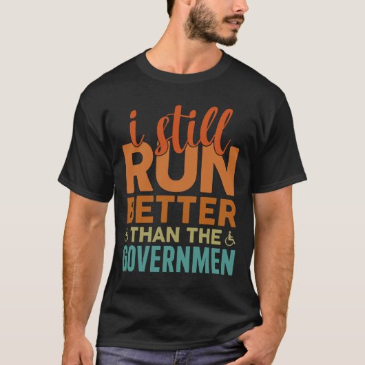 Grappige rolstoelhandicap geamputeerd t-shirt (Voorkant)