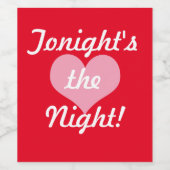 Grappige Romance rode Valentijn wijnlabels Wijn Etiket (Enkel label)