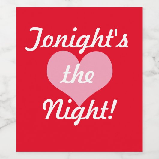 Grappige Romance rode Valentijn wijnlabels Wijn Etiket (Enkel label)