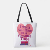 Grappige Romance Touwlezer Love Motto Tote Bag (Achterkant)