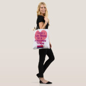 Grappige Romance Touwlezer Love Motto Tote Bag (Op model)