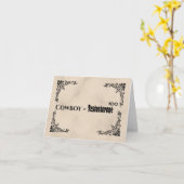 Grappige Romantische Cowboy Valentijnskaart Kaart (Gele Bloem)