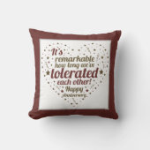 grappige romantische Jubileum woordkunst Kussen (Voorkant)