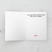 Grappige Romantische Koppel Silhouet Kaart (Binnen)