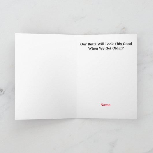 Grappige Romantische Koppel Silhouet Kaart (Binnen)