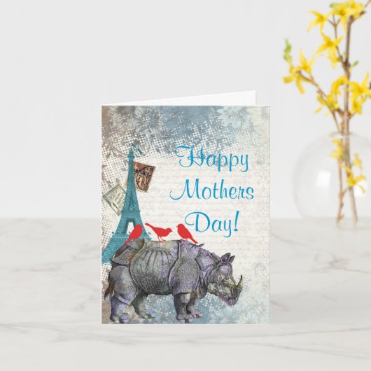 Grappige romantische moederdag kaart (Gele Bloem)