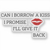 Grappige romantische quote sticker (Voorkant)