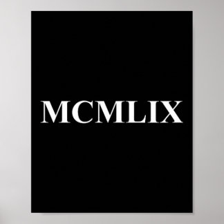 Grappige Romeinse Cijfers 1959 Geboortejaar Mcmlix Poster