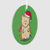 Grappige Rommelige Kerstmis Egel Kinderkamer Ornament (voorkant)