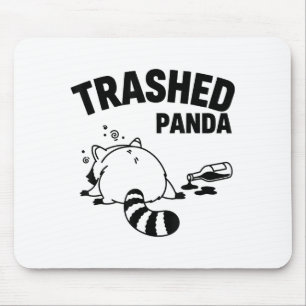 Grappige rommelige panda wasbeer krijgt grappig di muismat