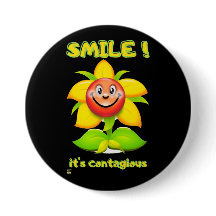 grappige ronde knop "SMILE"