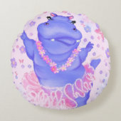 Grappige Ronde Kussen Ballerina Hippo Ballet Dance (Voorkant)