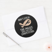 grappige ronde sticker "DON NIET STEAL...3" (Envelop)