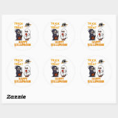 grappige ronde sticker "HALLOWEEN 1" (Vel)